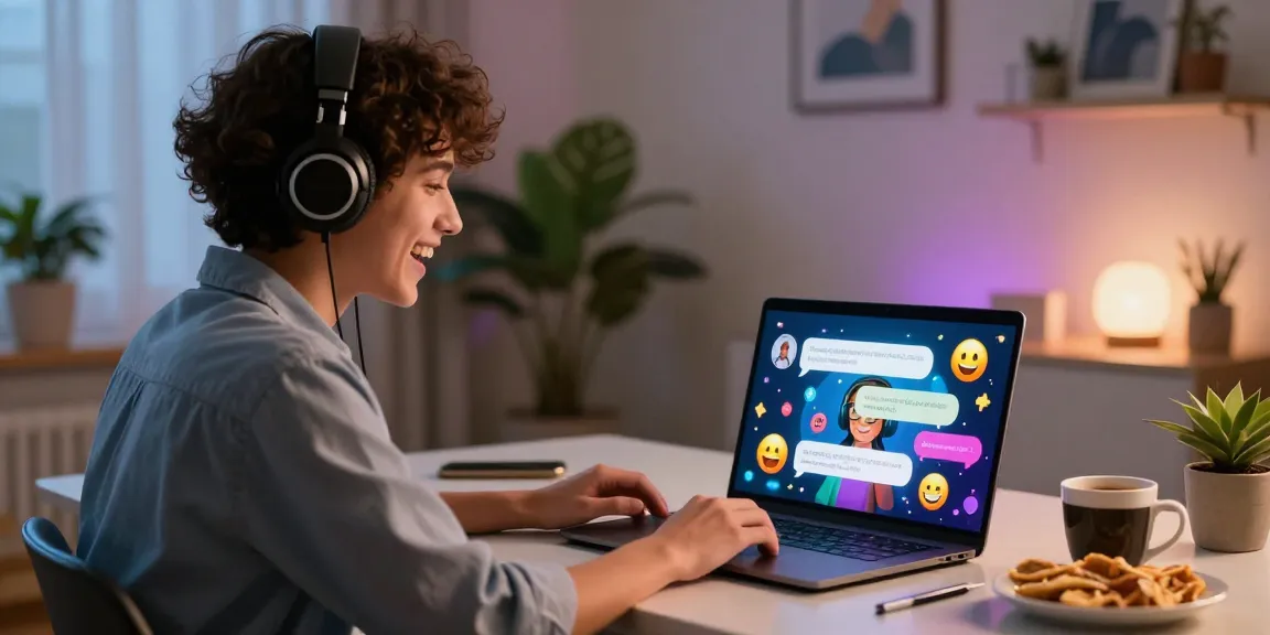 AI 18+ chat experience with engaging avatar in modern workspace