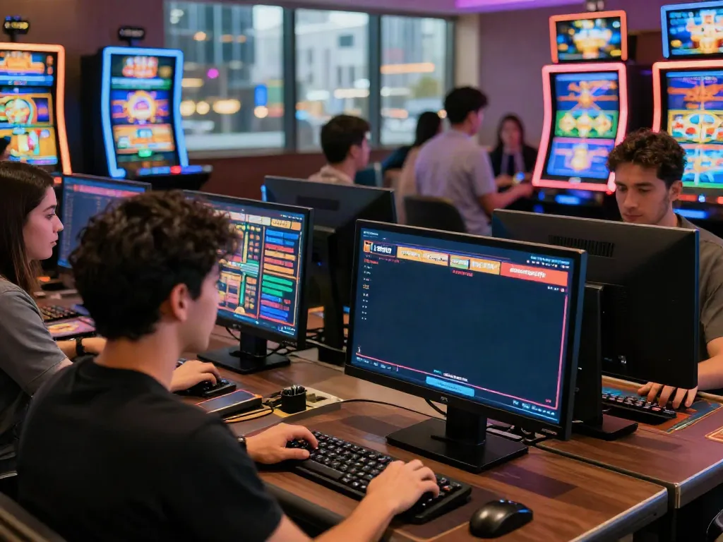 Engaged players exploring non gamstop casino online gaming environment.