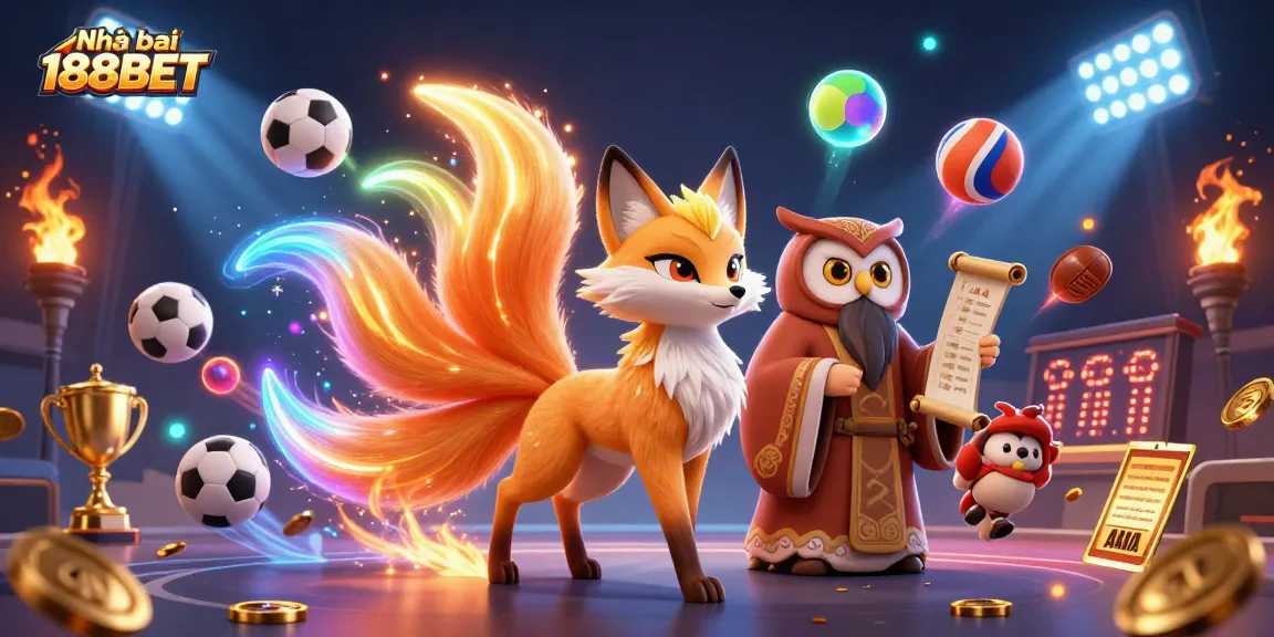 Experience thrilling action with Nhà cái 188BET in this dynamic 3D casino illustration.