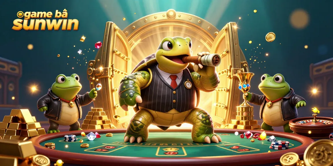 Experience thrilling gameplay at game bài sunwin with a vibrant 3D casino illustration highlighting engaging characters and dynamic elements.